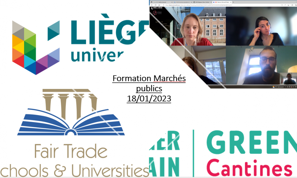 Opleiding 'overheidsopdrachten' gegeven aan de medewerkers van l'Uliège door onze partner Manger Demain