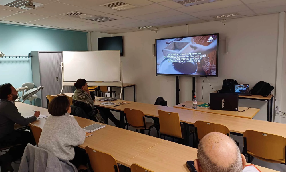 Présentation orale devant les fromagers de l'IFAPME à Villers-le-Bouillet (22/01/24)