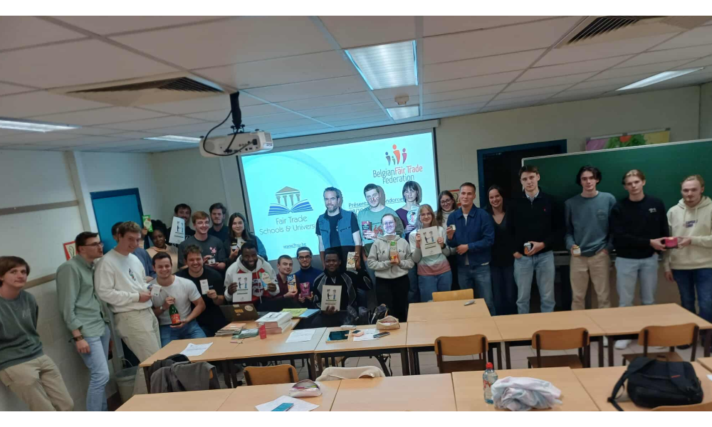 Conférence Atelier sur les labels de commerce équitable à la HE Condorcet de Ath (08/10/2025)