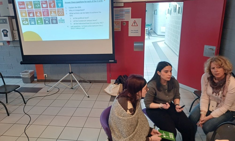 Atelier sur les Objectifs de Développement Durable au stage d'immersion en anglais des étudiant.e.s en secrétariat de direction de la Haute-École Condorcet de Mons (04/12/2025)
