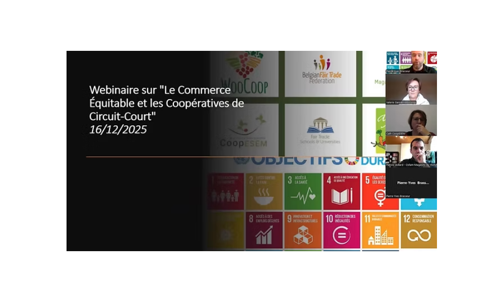 The webinar on the theme "Fair Trade and Short Supply Chain Cooperatives" is now online !