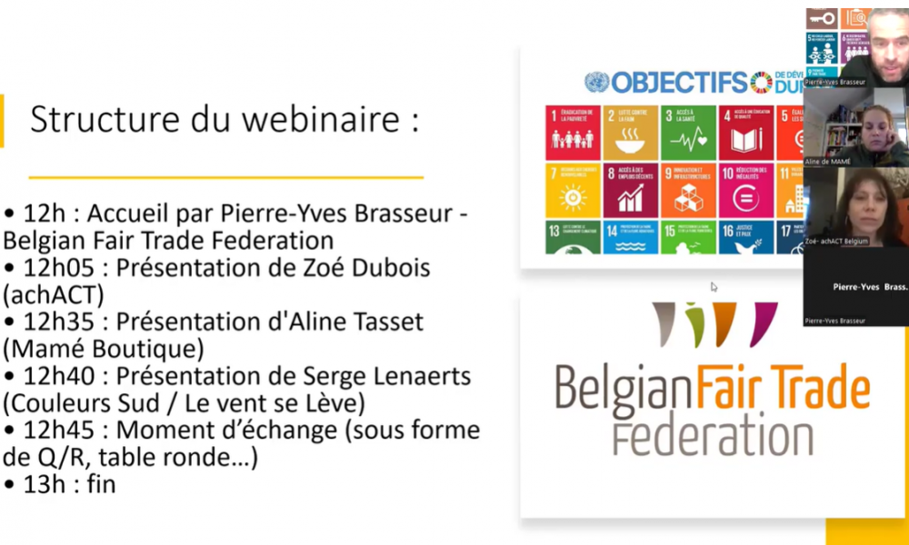 Le webinaire sur le thème "Commerce équitable - Focus sur le textile et les vêtements"est en ligne !