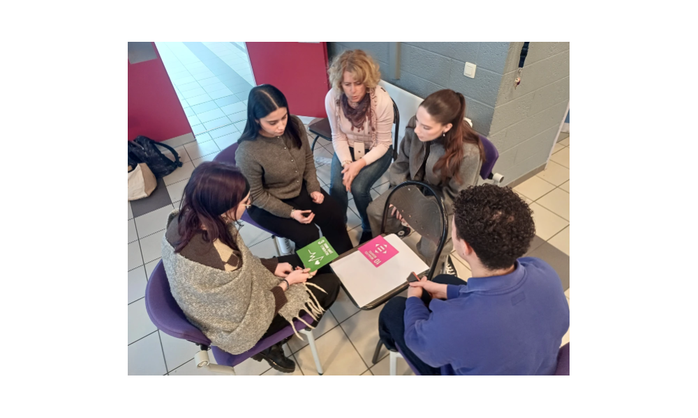 Atelier over de Duurzame Ontwikkelingsdoelstellingen tijdens de Engelstalige immersiecursus van de studenten directiesecretariaat van de Haute-École Condorcet de Mons (04/12/2025)