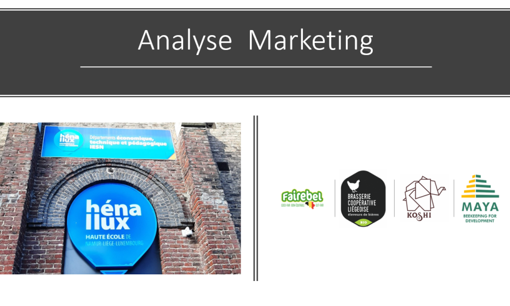 Marketingstudies over 4 eerlijke handelsbedrijven uitgevoerd door studenten van IESN Namen !