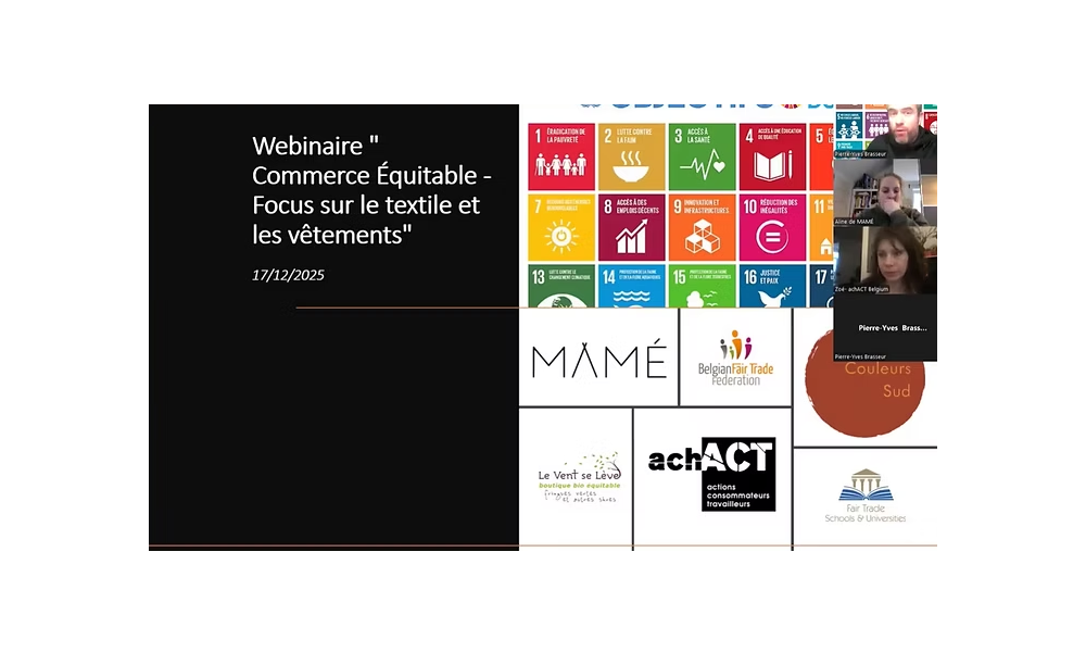 The webinar on the theme "Fair Trade - Focus on Textiles and Clothing" is now online !