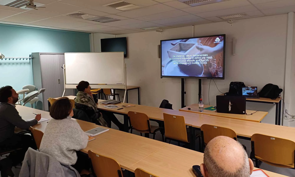 Mondelinge presentatie voor de kaasmakers van IFAPME in Villers-le-Bouillet (22/01/24).
